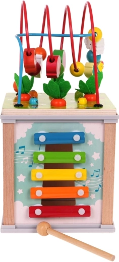 Cubo multifuncional de madera para niños