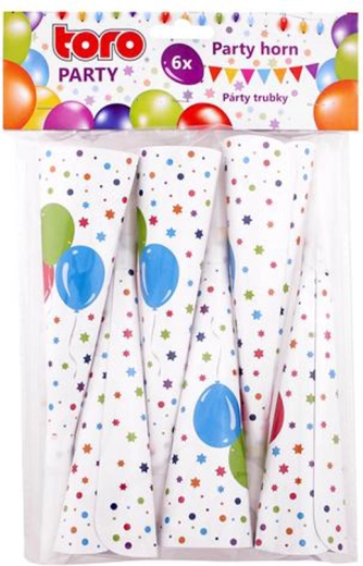 Pajitas de papel para fiesta de 19 cm, 6 uds.
