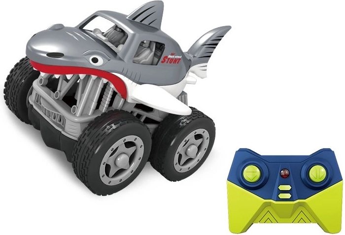 Mini coche RC tiburón – coche todoterreno gris con control remoto