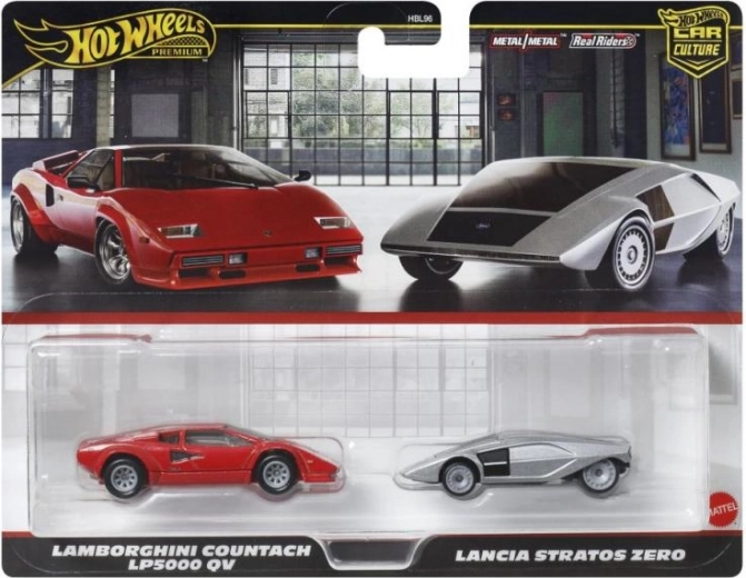 Hot Wheels pack prémium doble de cochecitos – Lancia y Lamborghini 1:64
