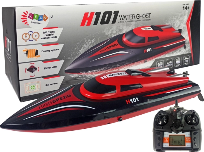 Lancha RC rápida H101 roja