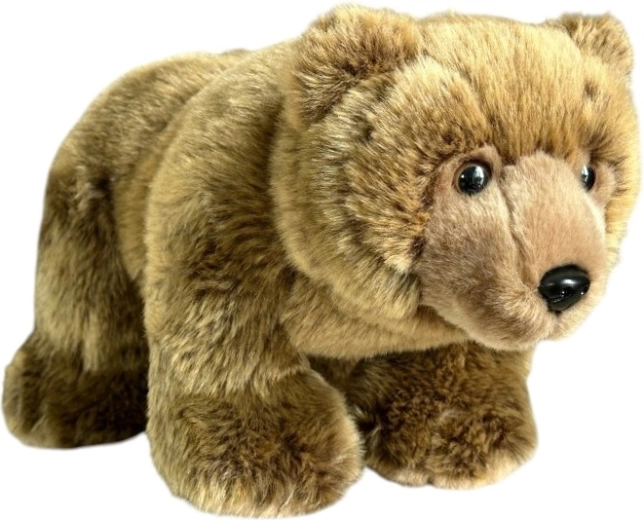 Oso de peluche marrón realista de pie 36 cm - 1 pieza
