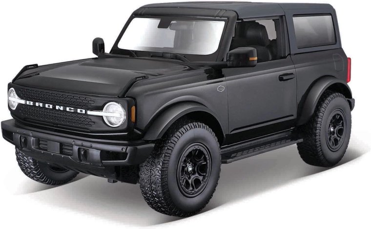 Ford Bronco Wildtrak 2021 modelo metálico negro 1:18