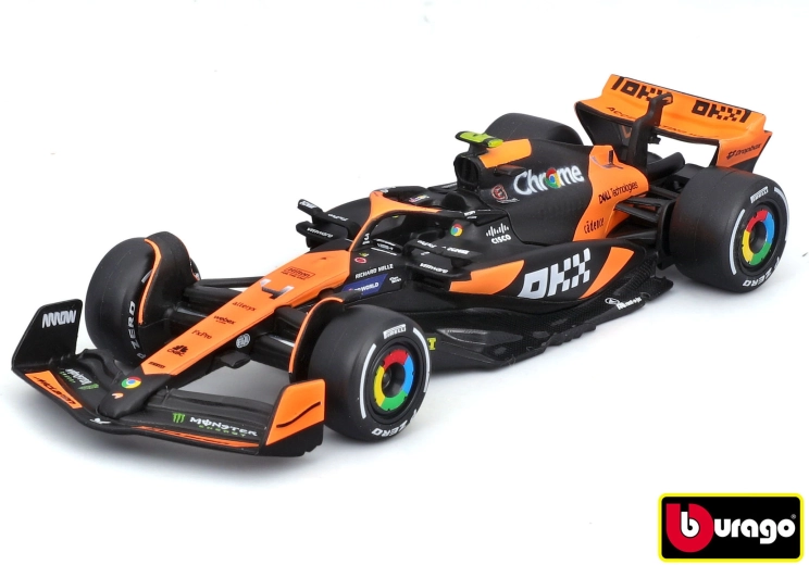 Bburago McLaren F1 MCL38 Lando Norris y Senna a escala 1:43
