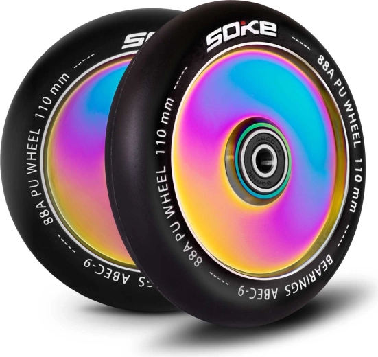 Ruedas Soke para patinete 110 mm rainbow, 2 uds