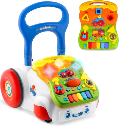 Andador y panel interactivo 2 en 1 con música RICOKIDS blanco
