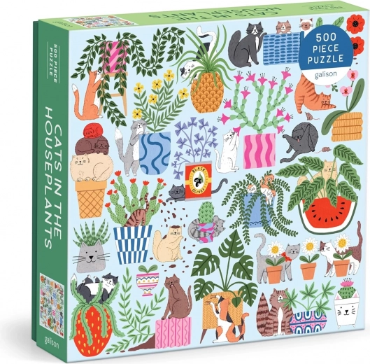 Puzzle cuadrado Gatos en macetas 500 piezas GALISON