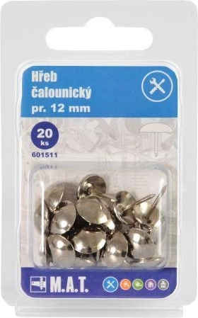 Clavo de tapicería niquelado 12 mm (20 uds.)