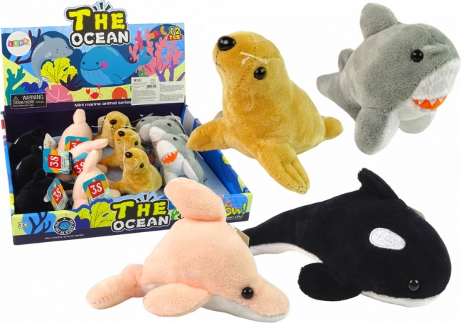 Mini animales marinos de peluche, 4 modelos