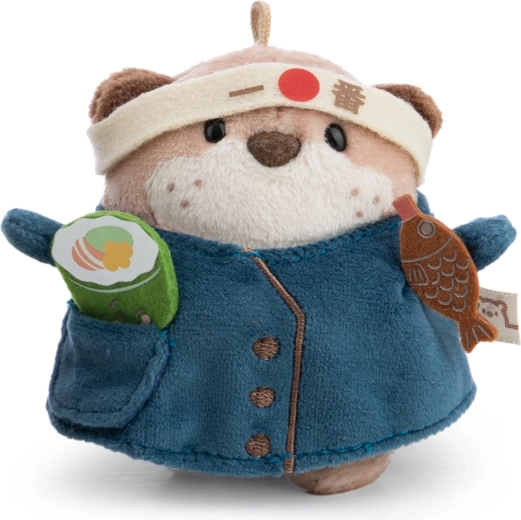 NICI MyMochi nutria Jiro de 8 cm con sushi y disfraz de chef en caja de regalo
