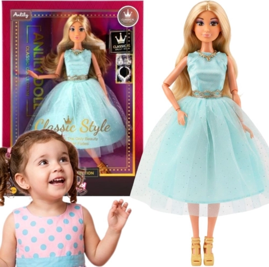 Muñeca Woopie Royal Lily con vestido turquesa de 30 cm