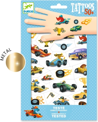 Tatuajes con coches metálicos DJECO