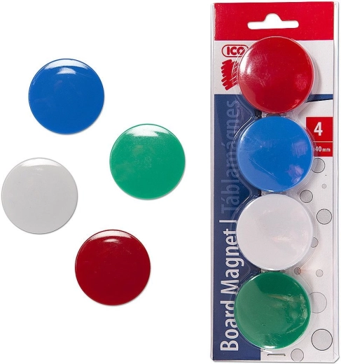 Imanes 40 mm, 4 uds., surtido de colores