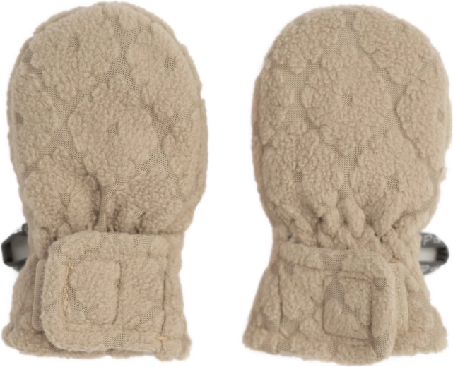 Guantes infantiles Lodger sin pulgar Mittens Folklore Fleece beige (1–2 años) - 1 pieza