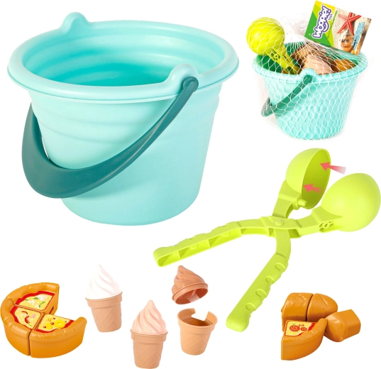 Woopie set de arena Fun Ice Cream 2 en 1 fábrica de bolas de nieve, 15 piezas