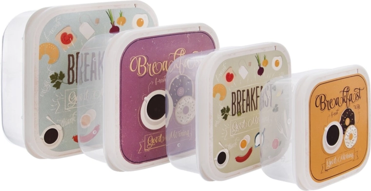 Cajas para la merienda Child Breakfast, set de 4 uds.