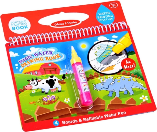 Libro para colorear con agua con animalitos