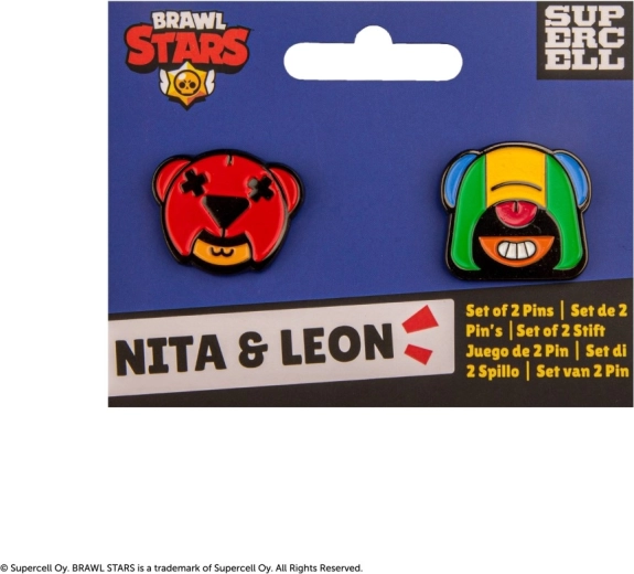 Set de pines Brawl Stars – Nita y Leon