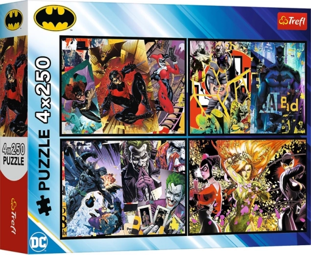 Puzzle 4 × 250 piezas BATMAN