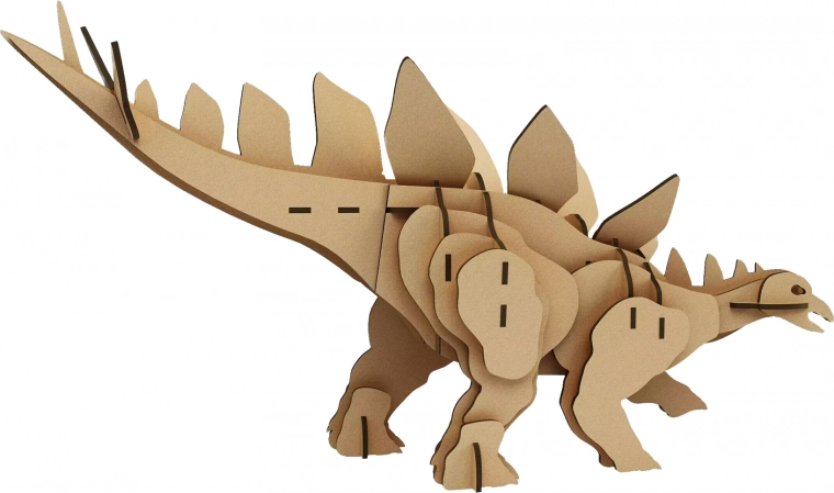 Rompecabezas 3D de madera stegosaurus