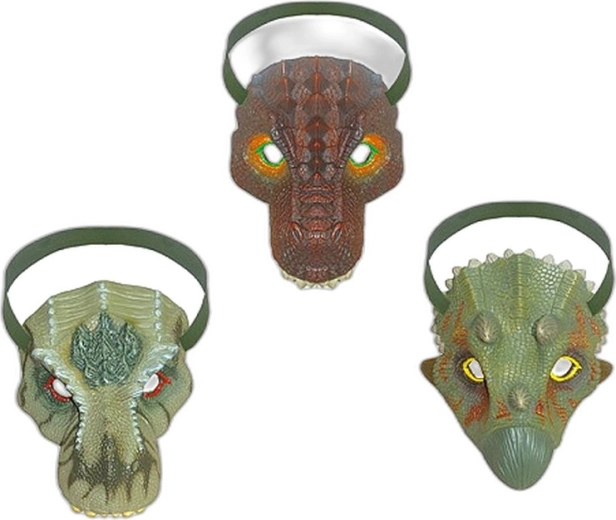 Máscara de dinosaurio 19 cm (3 tipos) - 1 unidad