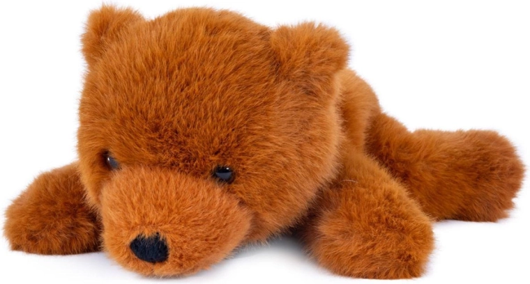 Oso de peluche marrón tumbado 19 × 27 cm