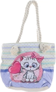 Bolso de hombro con motivo de gato