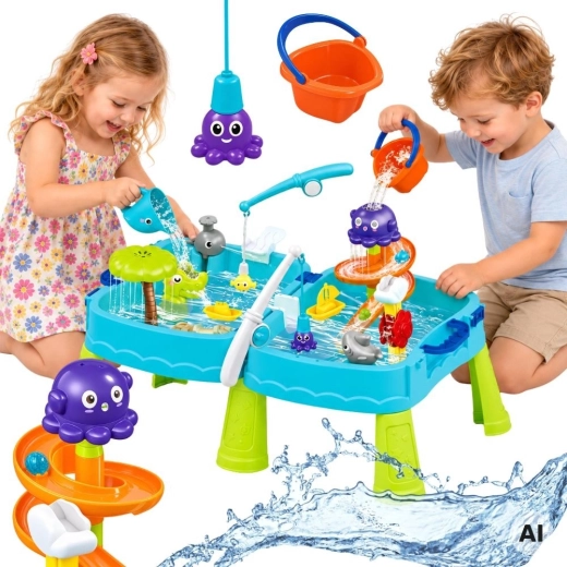 Mesa de agua y arena WOOPIE 2 en 1 con accesorios
