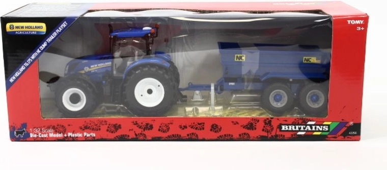 Tractor Britains New Holland T6 con remolque