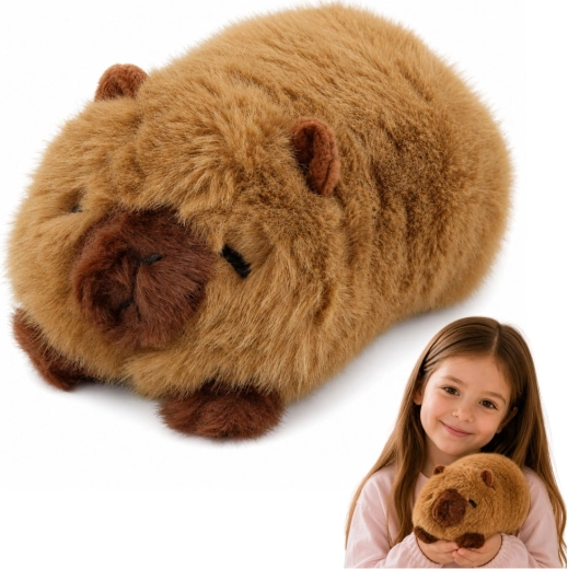 Capibara de peluche marrón 16 cm - 1 unidad