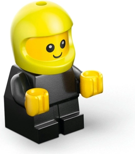 Minifigura de bombero lista para la acción