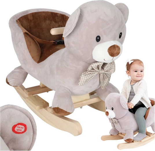Osito mecedor de peluche con asiento y sonidos