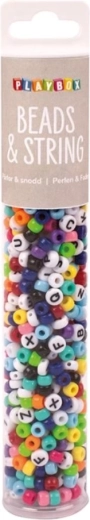 Playbox cuentas de colores en tubo, 650 uds. – mezcla de formas