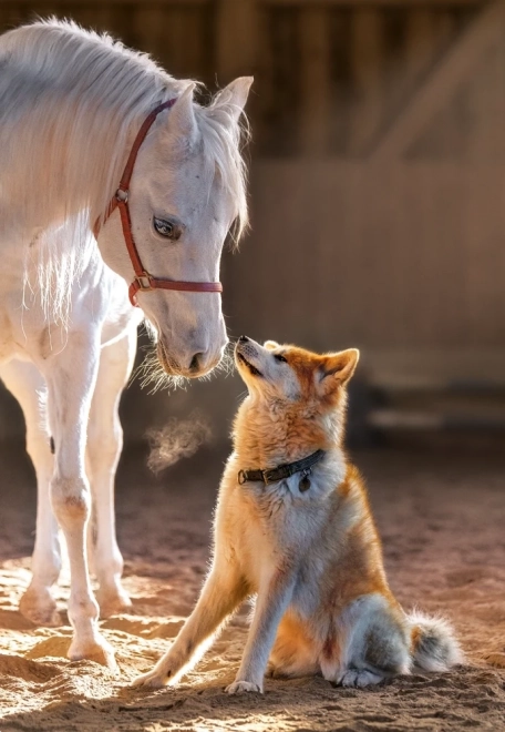 Puzle de 1000 piezas Caballo y perro – una amistad única