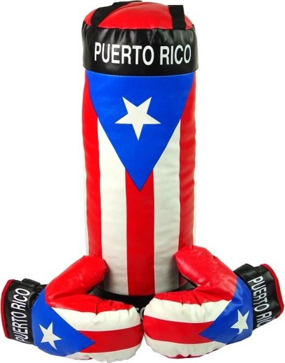 set infantil de boxeo con saco y guantes