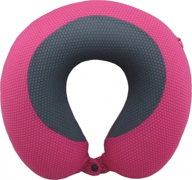 Almohada cervical de viaje 30 × 30 × 9 cm rosa