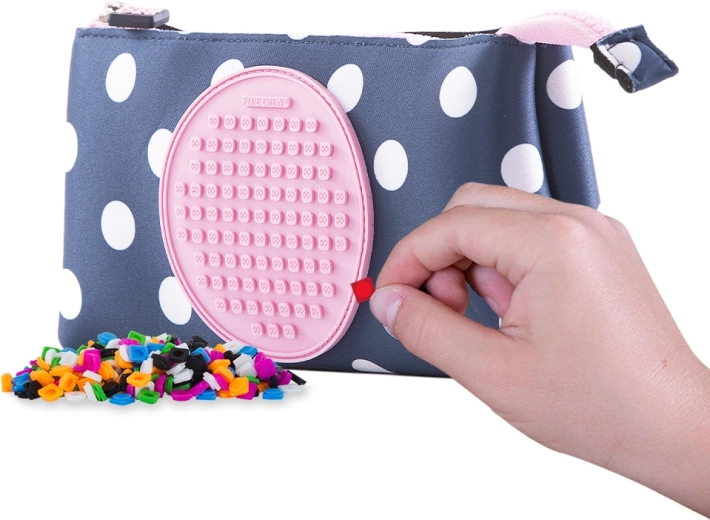 Pixie Crew estuche grande azul con lunares blancos