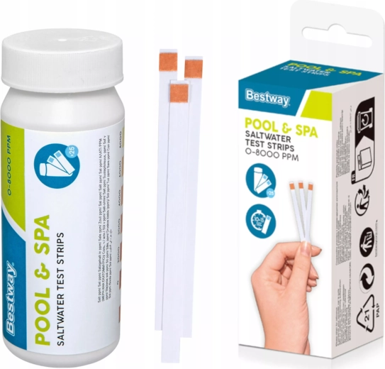 Tiras reactivas para agua salada de piscina y jacuzzi Bestway