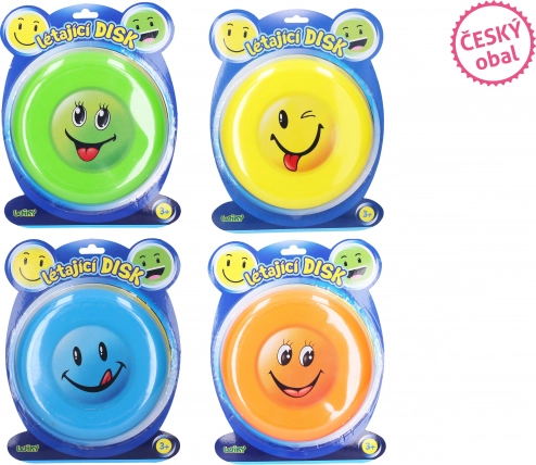Disco volador de 19 cm con carita sonriente