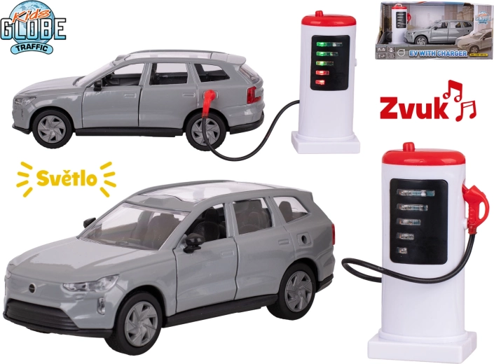 Kids Globe Traffic VOLVO EX90 modelo SUV metálico con luces y sonidos 13,5 cm