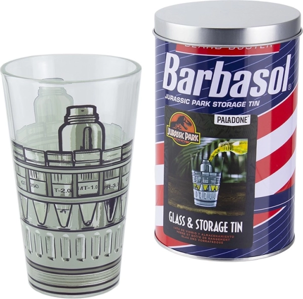 Vaso JURASSIC PARK 450 ml en lata de regalo BARBASOL