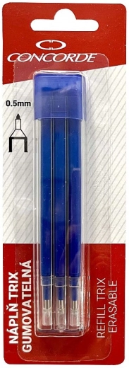 Recambios para roller borrable CONCORDE TRIX 0,5 mm, azul, 3 uds