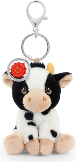 Keeleco colgante de peluche para bolso vaca 12 cm