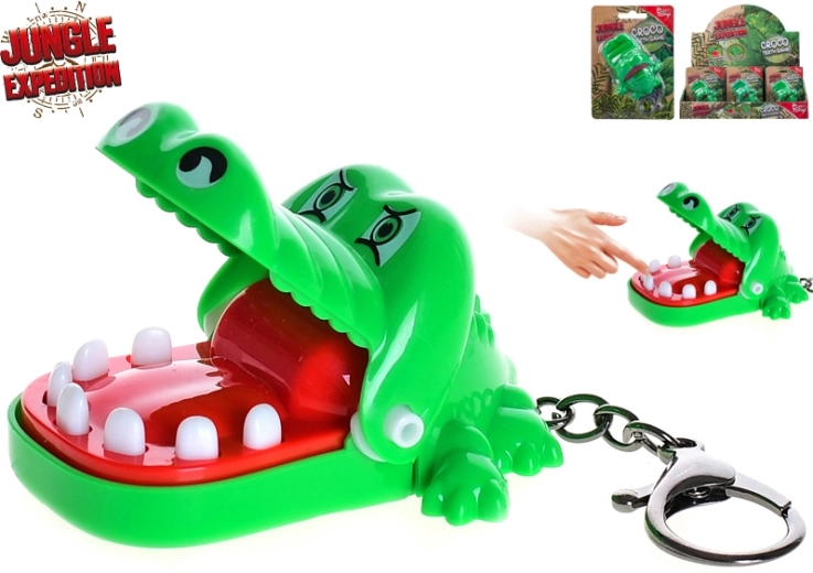 Llavero Jungle Expedition con juego cocodrilo 7 cm