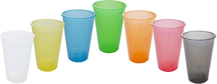 Vaso de plástico retornable 0,3 l – mix de colores