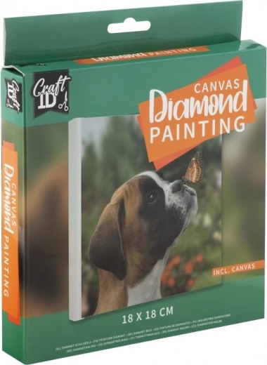 Grafix Pintura de diamantes Cachorro 18x18 cm
