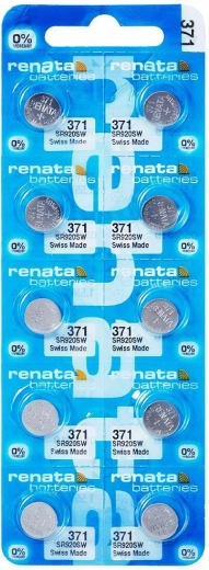 Pila de botón Renata 371 1,55 V (10 uds)