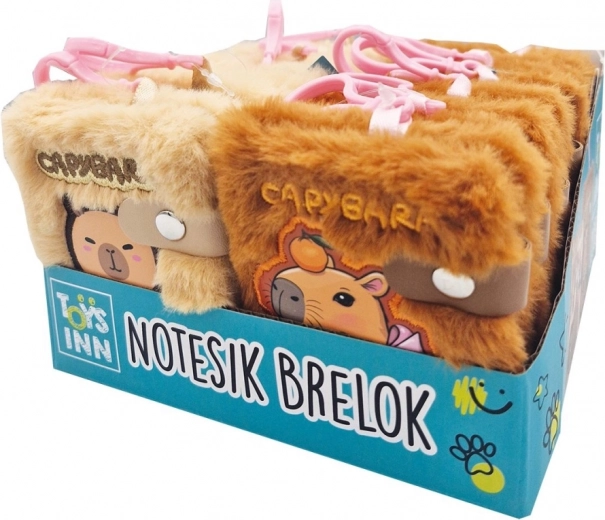 Llavero con cuaderno peludo 10 × 8 cm, paquete de 12 uds.