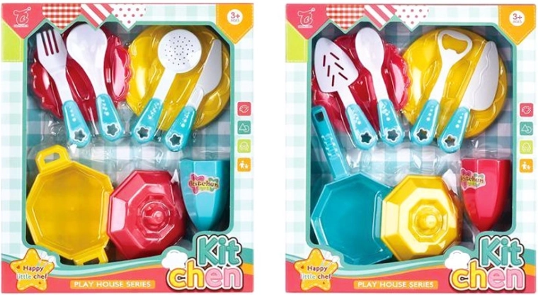 Juego infantil de utensilios de cocina