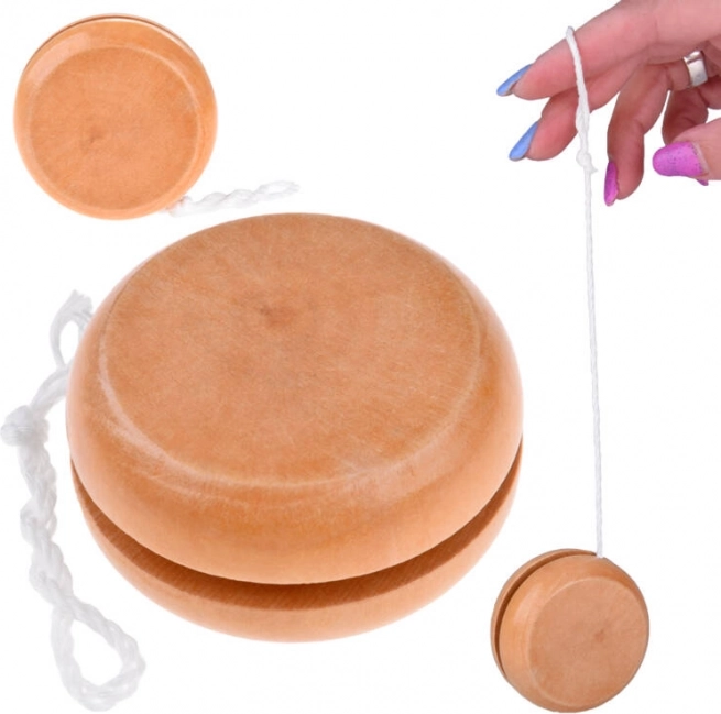 Yo-yo de madera de madera natural